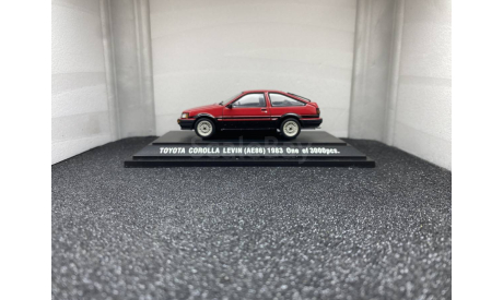 Toyota Corolla Levin AE86 1983 red/black, масштабная модель, Ebbro, scale43