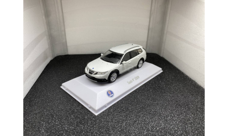 Saab 9-3 X 2009 white, редкая масштабная модель, Atlas, scale43