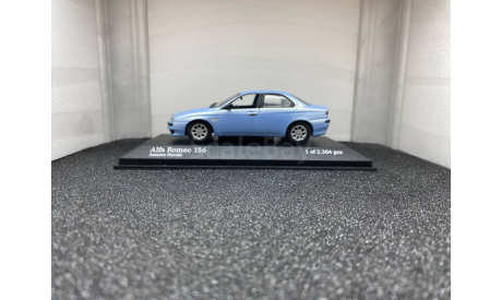 Alfa Romeo 156 1997 azzuro nuvola, редкая масштабная модель, Minichamps, scale43