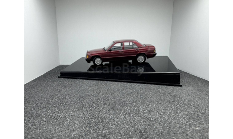 Mercedes Benz 190 E 2.0L 1990 W201  almandin rot metallic, редкая масштабная модель, Autoart, scale43, Mercedes-Benz