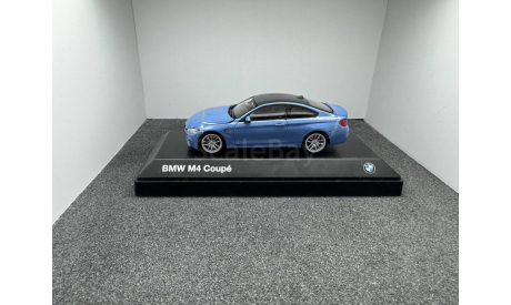BMW M4 Coupe F82 2014 Yas Marina Blue, редкая масштабная модель, Herpa, 1:43, 1/43