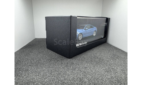BMW M4 Coupe F82 2014 Yas Marina Blue, редкая масштабная модель, Herpa, 1:43, 1/43