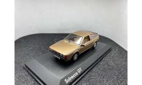 Volkswagen Scirocco GT 1980 gold, редкая масштабная модель, Norev, scale43