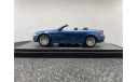 BMW 6 series convertible 645Ci E64 blue, редкая масштабная модель, Kyosho, scale43