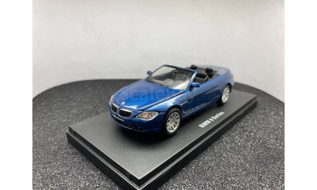 BMW 6 series convertible 645Ci E64 blue, редкая масштабная модель, Kyosho, scale43