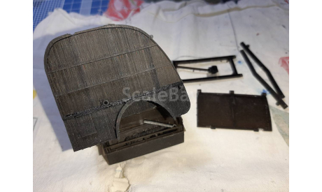 установка: мусоровоз МС-1 на шасси Зис-5 3D печать, масштабная модель, scale43
