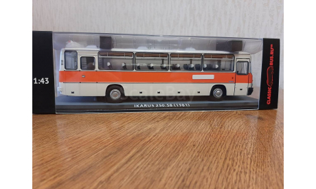 Масштабная модель IKARUS - 250.58 красно-белый, масштабная модель, Classicbus, 1:43, 1/43