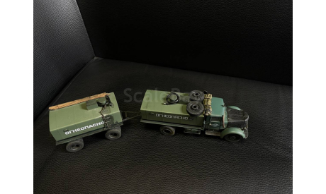 МАЗ 200 аэродромный топливозаправщик с прицепом, масштабная модель, СарЛаб, scale43