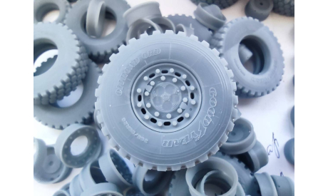 Колеса на КАМАЗ- 43509/435091 с шиной GoodYear 1:35, запчасти для масштабных моделей, Военная Миниатюра, scale35