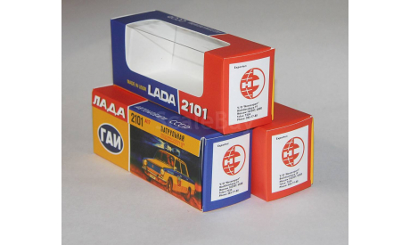 Коробка для модели Ваз-2101 А17 ГАИ.Репринт., боксы, коробки, стеллажи для моделей