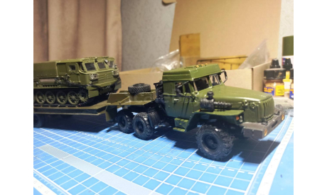 Урал 44202 +  ЧМЗАП-5523А + АТС 59Г, масштабная модель, Конверсия, scale43