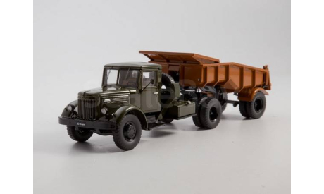 МАЗ-200В с п/прицепом МАЗ-5232В - хаки/коричневый, масштабная модель, Start Scale Models (SSM), scale43