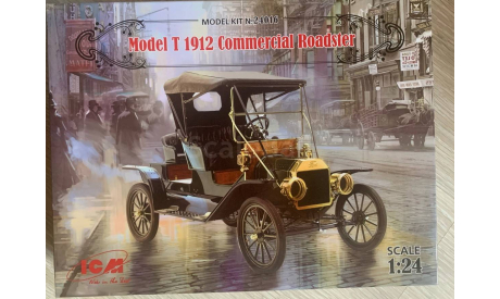 Model T 1912 Commercial Roadster, сборная модель автомобиля, ICM, scale24, Ford