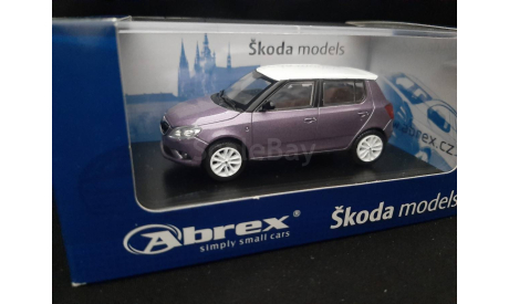 Skoda Fabia II FL blue race met, масштабная модель, Abrex, scale43, Škoda
