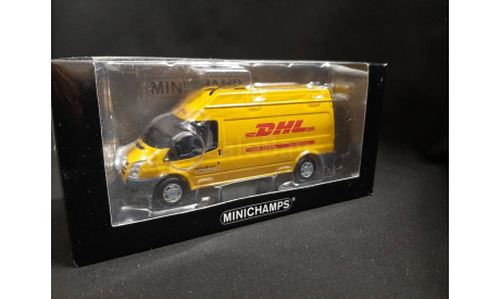 Ford Transit van 2006 Kastenwagen DHL, масштабная модель, Minichamps, scale43