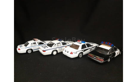 Ford Crown Victoria police set, масштабная модель, Bauer/Cararama/Hongwell, scale43