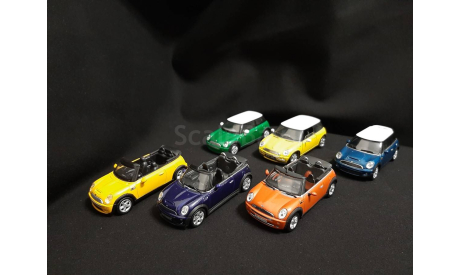 Mini Cooper set, масштабная модель, Bauer/Cararama/Hongwell, scale43