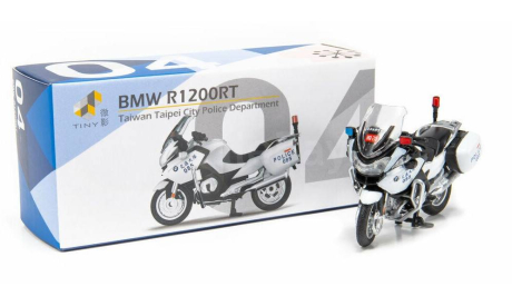 1:43 BMW R1200RT Taiwan Taipei City Police Department - Tiny №04, масштабная модель мотоцикла, 1/43