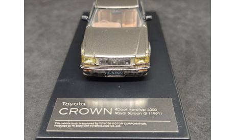 Toyota Crown HT 4000 Royal Saloon G 1991 HS080GY, масштабная модель, Hi-Story, scale43