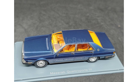 Maserati Quattroporte III 1978 Royal Metallic Blue NEO, масштабная модель, Neo Scale Models, scale43