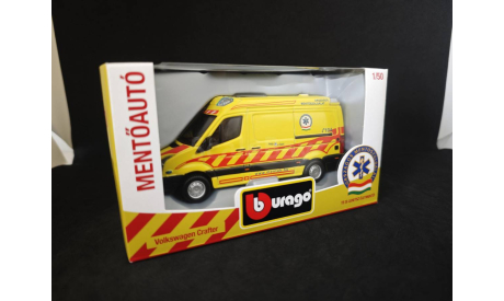 Volkswagen Crafter 2011 Ambulance 1:50, масштабная модель, BBurago, scale50