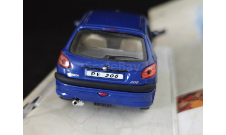 Peugeot 206, масштабная модель, Bauer/Cararama/Hongwell, scale43