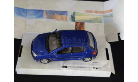 Peugeot 206, масштабная модель, Bauer/Cararama/Hongwell, scale43