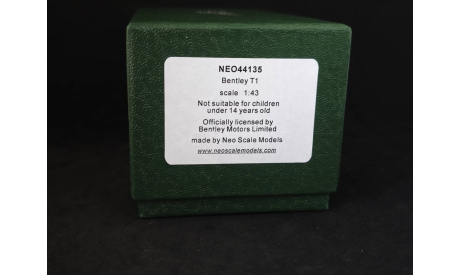 Bentley T1 SALOON GREEN METAL 1974, масштабная модель, Neo Scale Models, scale43