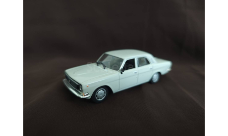 24-10 Волга 1985-1992 гг. серый, масштабная модель, Автолегенды СССР журнал от DeAgostini, scale43, ГАЗ