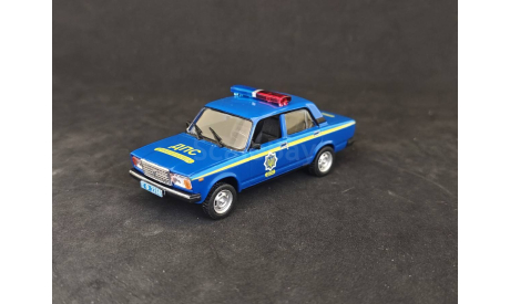 ВАЗ-2107 милиция, масштабная модель, Полицейские машины мира, Deagostini, scale43