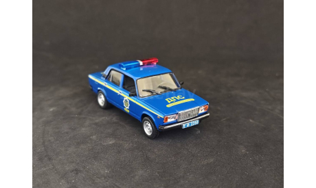 ВАЗ-2107 милиция, масштабная модель, Полицейские машины мира, Deagostini, scale43