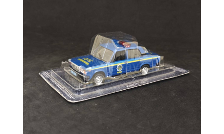 ВАЗ-2107 милиция, масштабная модель, Полицейские машины мира, Deagostini, scale43