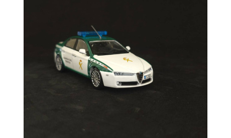 Alfa-Romeo 159 Гражданская Гвардия Испании, масштабная модель, Полицейские машины мира, Deagostini, scale43, Alfa Romeo