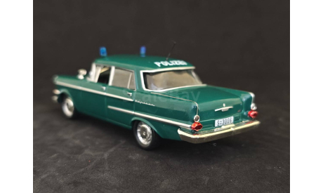 Opel Kapitan 1960_Полиция Германии, масштабная модель, Полицейские машины мира, Deagostini, scale43