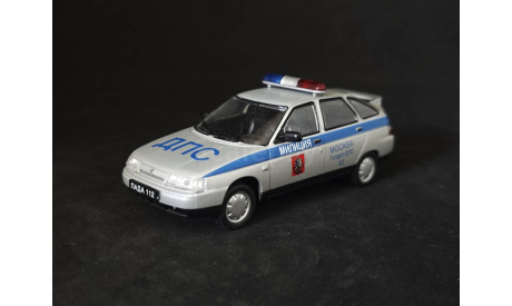 ВАЗ 2112 ДПС, масштабная модель, Автомобиль на службе, журнал от Deagostini, scale43