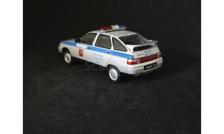 ВАЗ 2112 ДПС, масштабная модель, Автомобиль на службе, журнал от Deagostini, scale43