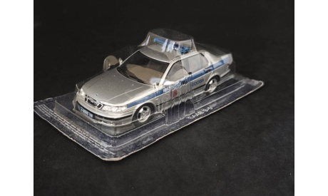 SAAB 9-5 Милиция, масштабная модель, Полицейские машины мира, Deagostini, scale43