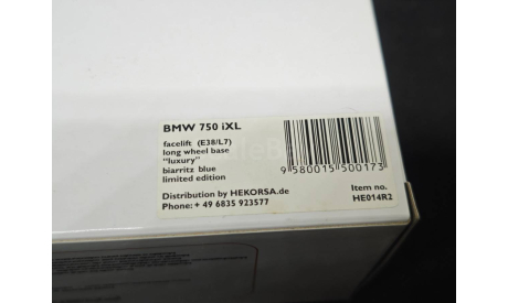 BMW e38/L7 facelift  Luxus 750iXL Hekorsa, масштабная модель, Premium X, scale43