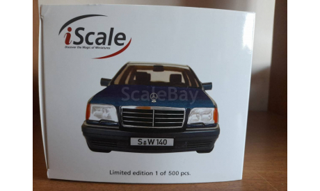 Mercedes S500 W140 1994 1:18 iScale, масштабная модель, Mercedes-Benz, scale43