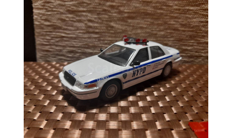 Ford Crown Victoria NYPD, масштабная модель, Полицейские машины мира, Deagostini, scale43