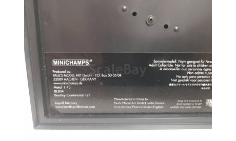Bentley Continental GT 1/43 minichamps, масштабная модель, scale43