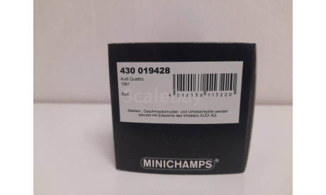 Audi Coupe Quattro B2 Minichamps, масштабная модель, scale43