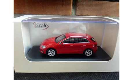 Audi A3 Sportback year 2020 tango red 1:43 iScale, масштабная модель, 1/43