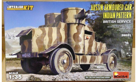 Модель 39021 Austin Armoured Car Indian Pattern 1:35 MiniArt, сборные модели бронетехники, танков, бтт, scale35