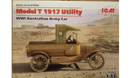 35664 Ford Model T 1917 Utility WWI, сборная модель автомобиля, ICM, scale35