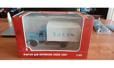 ГАЗ 3307 Хлебный фургон, масштабная модель, Наши Грузовики, 1:43, 1/43
