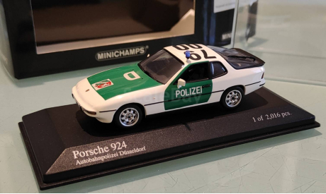Porsche 924 polizei., масштабная модель, Minichamps, scale43