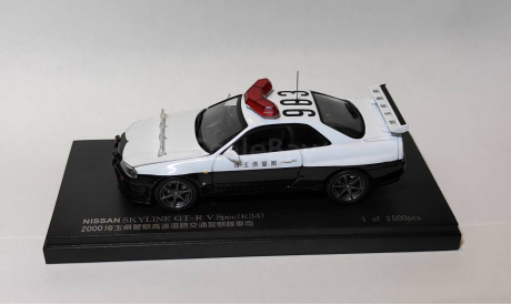 Nissan Skyline GT-R V Spec (R34) Police, масштабная модель, scale43