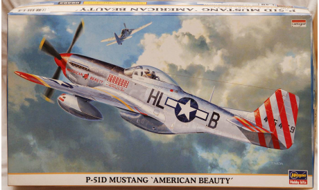1/48 P-51D American Beauty Hasegawa, сборные модели авиации, scale48