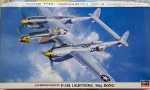 1/48 P-38L  Lightning Maj. Bong Hasegawa, сборные модели авиации, 1:48